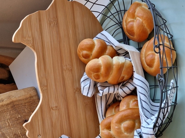 Gevlochten broodjes /6