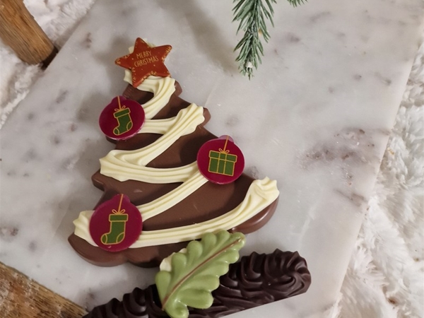 Kerstboom choc. plat